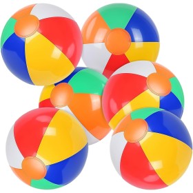 flintronic Pelota de Playa Hinchable Beach, Pelota Hinchable Paneles Colores, Diseño Franjas de Colores Pelota de Hinchable