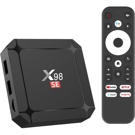 Puersit Android TV Box 10.0, Box Android TV X98SE Avec Allwinner H313 Quad Core Arm Cortex A53 CPU Support 4K HD Dual WiFi
