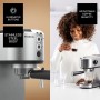 Taurus - Cafetera Espresso Euforia Compact 1350W | 20 Bares Presión | Sistema Thermoblock | Filtro Supreme Cream | Vaporizador