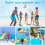 flintronic Pelota de Playa Hinchable Beach, Pelota Hinchable Paneles Colores, Diseño Franjas de Colores Pelota de Hinchable