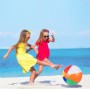 flintronic Pelota de Playa Hinchable Beach, Pelota Hinchable Paneles Colores, Diseño Franjas de Colores Pelota de Hinchable
