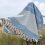 MOMOMUS Fouta Playa XXL, con Flecos y 100% Algodón – Ideal como Toalla de Playa Grande Antiarena, Manta de Picnic sin Arena,