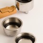 CREATE / THERA RETRO/Cafetera Express Semiautomática Blanco Mate y Madera / 20 bares, brazo doble salida, depósito 1,25L, café