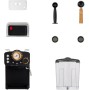 CREATE / THERA RETRO/Cafetera Express Semiautomática Blanco Mate y Madera / 20 bares, brazo doble salida, depósito 1,25L, café