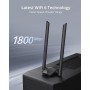 BrosTrend 1800Mbps Antena WiFi USB para PC, Adaptador USB WiFi 6 Largo Alcance Doble Banda 5GHz(1201Mbps) y 2.4GHz(574Mbps)