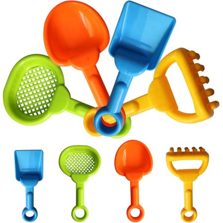 Gukasxi Juego de 8 Palas de Arena para niños, de plástico, para Playa, para Jugar al Aire Libre en Verano (Color Aleatorio)