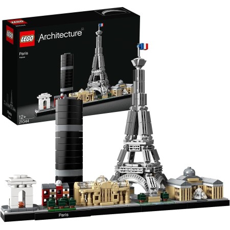 LEGO Architecture París, Set de Construcción Creativa, Torre Eiffel, El Louvre, Maqueta Coleccionable de Monumentos, Pieza