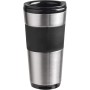Bestron Cafetera, Cafetera goteo con taza aislada, para café de filtro molido, 2 tazas grandes, 750 vatios, acero inoxidable,