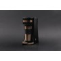 Bestron Cafetera, Cafetera goteo con taza aislada, para café de filtro molido, 2 tazas grandes, 750 vatios, acero inoxidable,