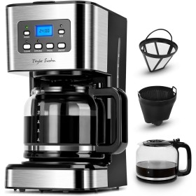 Taylor Swoden Darcy - Cafetera de goteo, pantalla LCD, filtro reutilizable, programable, función auto limpieza
