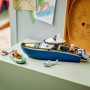LEGO City Persecución en Barco de Policía - Juego Policial con 2 Barcos de Juguete, 3 Minifiguras y Figura de Tiburón - Regalo