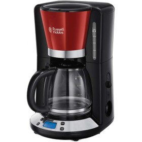 Russell Hobbs Cafetera de Goteo [15 tazas, 1100 W] Colours+ Red (jarra cristal 1.25 l, tecnología WhirlTech, pantalla LCD,