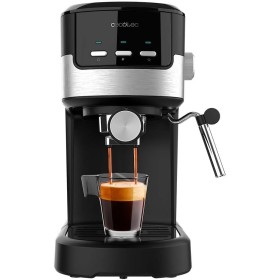 Cecotec Cafetera Espresso Compacta Power Espresso 20 Pecan. 1100W, 20 Bares, Sistema Thermoblock, Vaporizador Orientable, Brazo