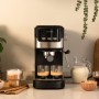 Cecotec Cafetera Espresso Compacta Power Espresso 20 Pecan. 1100W, 20 Bares, Sistema Thermoblock, Vaporizador Orientable, Brazo