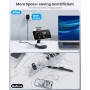3 en 1 Estacion de Carga Inalámbrica, Certificación Qi2 15W mag-Safe Cargador Inalambrico Rápida con 30W Adaptador USB C&Luz