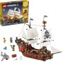LEGO Creator 3-en-1 Barco Pirata, Isla Calavera o Taberna, Juego Creativo de Construcción con Tiburón de Juguete y Mini Figuras,