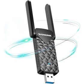 WONLINK Adaptador WiFi 6 USB para PC, AX1800 Mbps Antena WiFi USB Dual Receptor Band 5GHz & 2.4GH para PC/Desktop/Laptop con 2*