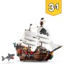 LEGO Creator 3-en-1 Barco Pirata, Isla Calavera o Taberna, Juego Creativo de Construcción con Tiburón de Juguete y Mini Figuras,