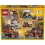LEGO Creator 3-en-1 Barco Pirata, Isla Calavera o Taberna, Juego Creativo de Construcción con Tiburón de Juguete y Mini Figuras,