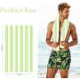 Toallas de playa de rayas rosas de 160 x 90 cm en una bolsa, toalla de playa fina de microfibra grande para adultos, toalla de