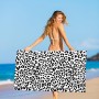 Toallas de playa de rayas rosas de 160 x 90 cm en una bolsa, toalla de playa fina de microfibra grande para adultos, toalla de