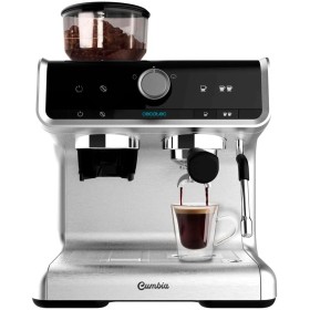 Cecotec Cafetera Express con Brazo con Doble Salida Power Espresso 20 Bares Barista Cream, 1550 W, Depósito de Café en Grano