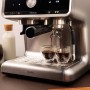 Cecotec Cafetera Express con Brazo con Doble Salida Power Espresso 20 Bares Barista Cream, 1550 W, Depósito de Café en Grano