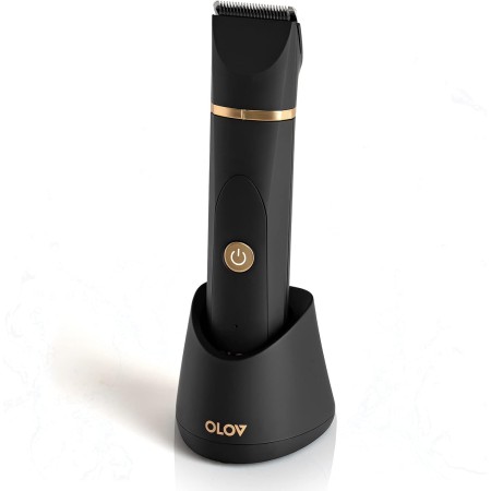 OLOV Afeitadora Corporal Masculina, Depiladora Corporal Hombre con Cuchilla de Cerámica Desmontable, Cortapelos Nariz, Base de