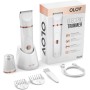 OLOV Afeitadora Corporal Masculina, Depiladora Corporal Hombre con Cuchilla de Cerámica Desmontable, Cortapelos Nariz, Base de