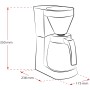 Melitta Easy II 1023-02 - Cafetera de goteo con jarra de vidrio y portafiltros aptos para lavavajillas, cafetera de filtro