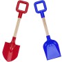 Satiskid 2 palas de playa para niños, 40 cm, con mango de madera, pala de playa, pala de nieve para jardinería, juguetes de