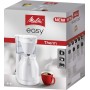 Melitta Easy II 1023-02 - Cafetera de goteo con jarra de vidrio y portafiltros aptos para lavavajillas, cafetera de filtro