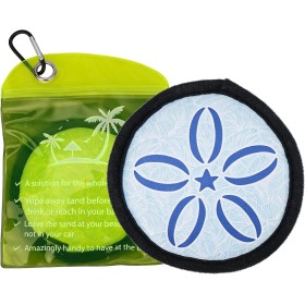 Gosknor Quitaarena para Playa, Portátil Bolsa Quitar Arena Toallitas Limpiador con Mosquetón para Niños y Adultos Artículos