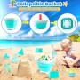 VEEKAY Juego de Juguetes de Playa,18pcs Juguetes De Playa para niños con Cubo Plegable,Juguetes de Arena,Juguete para