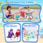 VEEKAY Juego de Juguetes de Playa,18pcs Juguetes De Playa para niños con Cubo Plegable,Juguetes de Arena,Juguete para