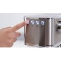 EVVO Cafetera Express Intensa, Presión de 20 bares, Cuerpo de Acero, Espressos y Capuccinos, 1350W, Doble salida, Portafiltros,