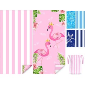 COYBTO Toalla Playa Reversible,Toallas de Playa Grande 180x90cm, Toallas Playa de Microfibra Ligera, Secado Rápido, Sin Arena,