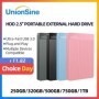 UnionSine-disco duro externo portátil HDD de 2,5 ", 2tb/1tb/500gb/750g