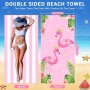 COYBTO Toalla Playa Reversible,Toallas de Playa Grande 180x90cm, Toallas Playa de Microfibra Ligera, Secado Rápido, Sin Arena,
