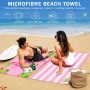 COYBTO Toalla Playa Reversible,Toallas de Playa Grande 180x90cm, Toallas Playa de Microfibra Ligera, Secado Rápido, Sin Arena,
