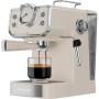EVVO Cafetera Express Intensa, Presión de 20 bares, Cuerpo de Acero, Espressos y Capuccinos, 1350W, Doble salida, Portafiltros,
