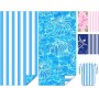 COYBTO Toalla Playa Reversible,Toallas de Playa Grande 180x90cm, Toallas Playa de Microfibra Ligera, Secado Rápido, Sin Arena,