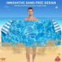 COYBTO Toalla Playa Reversible,Toallas de Playa Grande 180x90cm, Toallas Playa de Microfibra Ligera, Secado Rápido, Sin Arena,