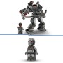 LEGO Marvel Armadura Robótica de Máquina de Guerra, Figura de Acción de Juguete con Armas: 3 Cañones Que Disparan, Personaje
