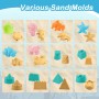 VFANDV Juguetes Playa, 18 Piezas Juguetes de Playa para Niños con Cubo Plegable Moldes de Arena Camión de Arena Palas y Bolsa de