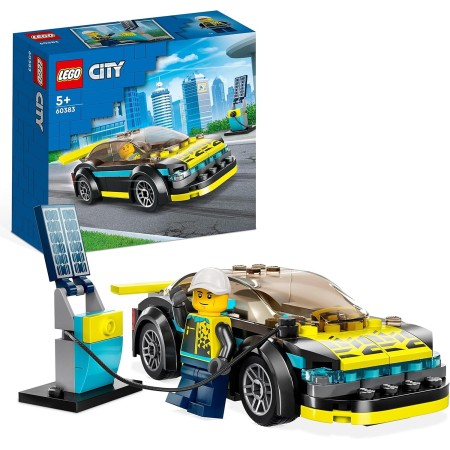 LEGO City Deportivo Eléctrico, Coche de Juguete con Minifigura de Piloto, Jugar a Las Carreras, Regalo para Niños y Niñas de 5