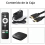 TV Box Android Z6 Mini con Voice Assistant, Reproductor Multimedia Digital, Control Remoto con Botones de Acceso Directo