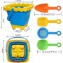 TRIXES Juego de 2 Cubos y Palas Plegables Vacaciones - Diseño de Silicona - Minimiza el Espacio en el Equipaje - Esencial de