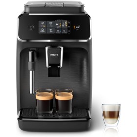 Philips Serie 2200 Cafetera Superautomática - Espumador de Leche Clásico, Pantalla Táctil Intuitiva, Negro Mate (EP2220/10)