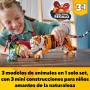 LEGO Creator 3-en-1 Tigre Majestuoso, Panda Rojo o Pez Carpa, Set de Animales de Juguete para Construir para Niños y Niñas de 9